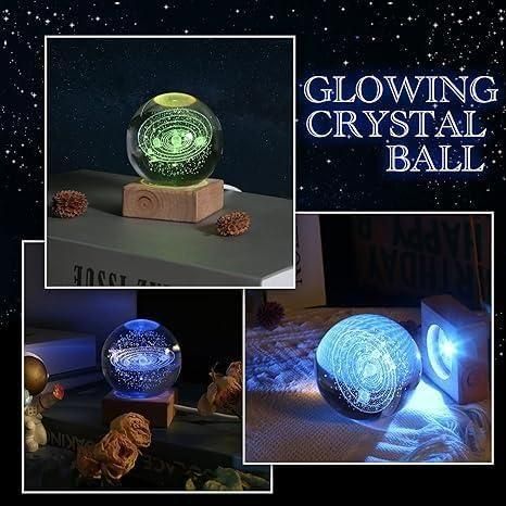 🌟 3D Crystal Lamp Ball (Assorted Design)